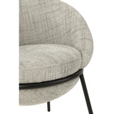 Chaise J-Line en métal gris/noir, vue latérale