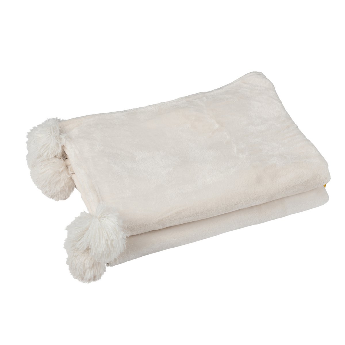 Détail du tissu en polyester du plaid Pompon