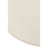 Tapis J-Line Cice Round en coton blanc, vue de dessus