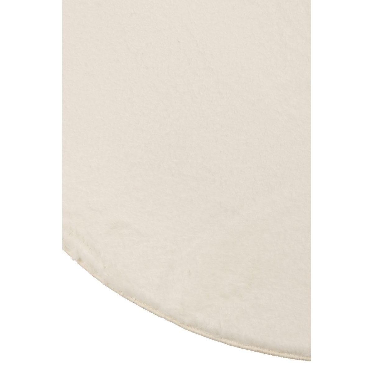 Tapis J-Line Cice Round, vue aérienne avec son design élégant blanc