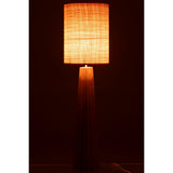 Détail de la lampe parapluie Ailanthus en bois naturel