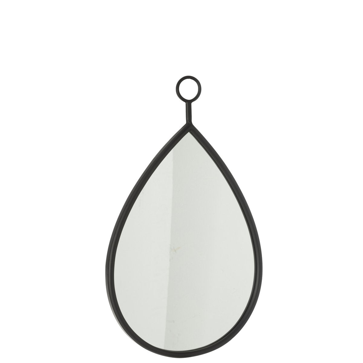 Détail du miroir J-Line Drop - Verre noir et design raffiné