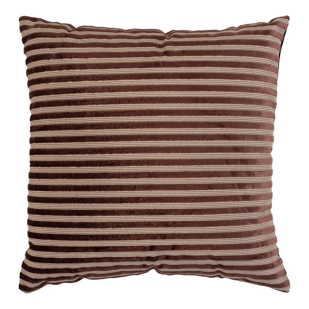 Coussin Perth beige et marron 45x45 cm avec motif rayé élégant