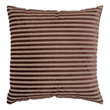Coussin Perth beige et marron 45x45 cm avec motif rayé élégant