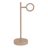 LED LED sans fil "Lupa", 45 cm de haut, en aluminium laqué (amandes givrées, pantone 481 C) et en plastique blanc, à LED intégré, dimmable, capteur tactile.