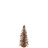 Arbre de Noël J-Line en bois brun, décoratif et pailleté, 70 cm