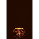 Détail du photophore Mosaic J-Line, mettant en valeur le design en verre.