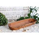 Étagère de salle de bain en bois d'olivier précieux, 30 cm