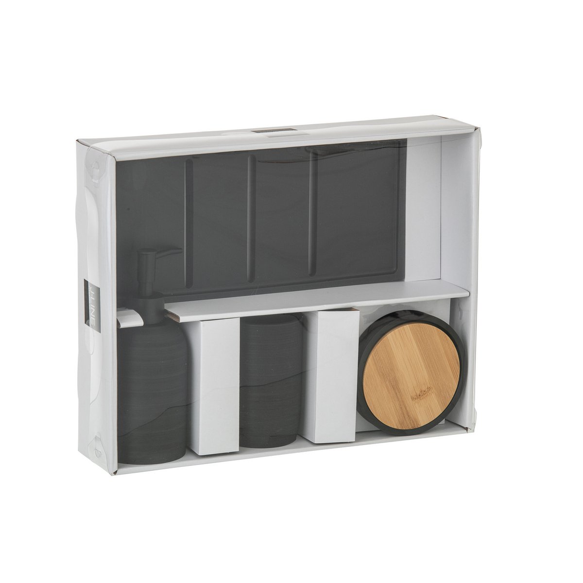 Vue latérale du distributeur de savon J-Line, élégant et moderne