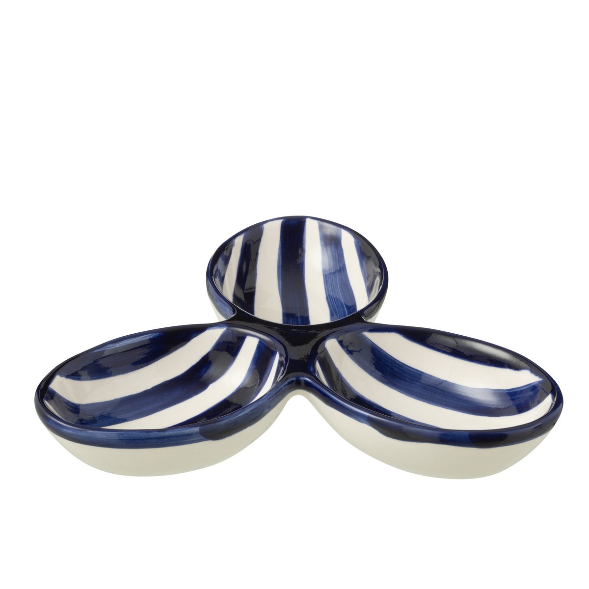 Détail de l'assiette Clover J-Line montrant la texture en céramique