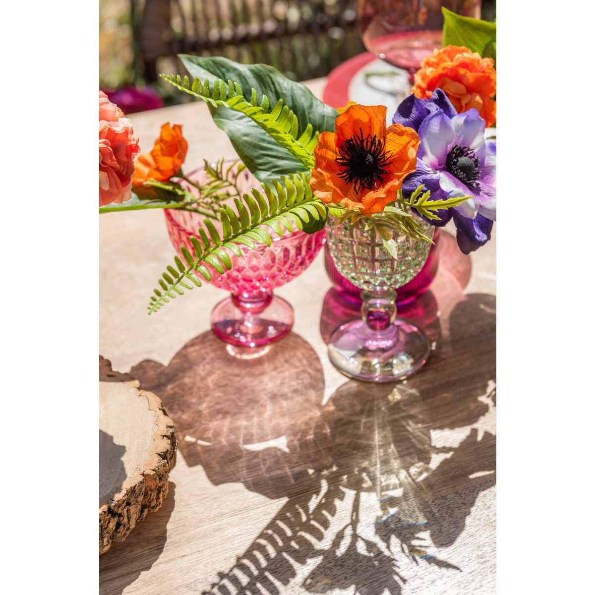 Bouquet Coquelicot J-Line en plastique orange, vue de face