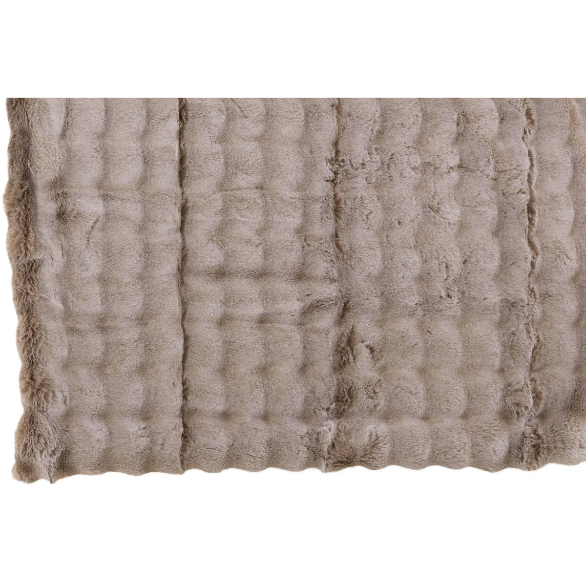 Détail du tissu polyester taupe du plaid Vague J-Line.