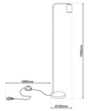 Lampe debout "modo" en métal en noir, versions en or, prise E27, lampe de table pour salon, salle à manger, cuisine, couloir, couloir ou bureau, 150 haut