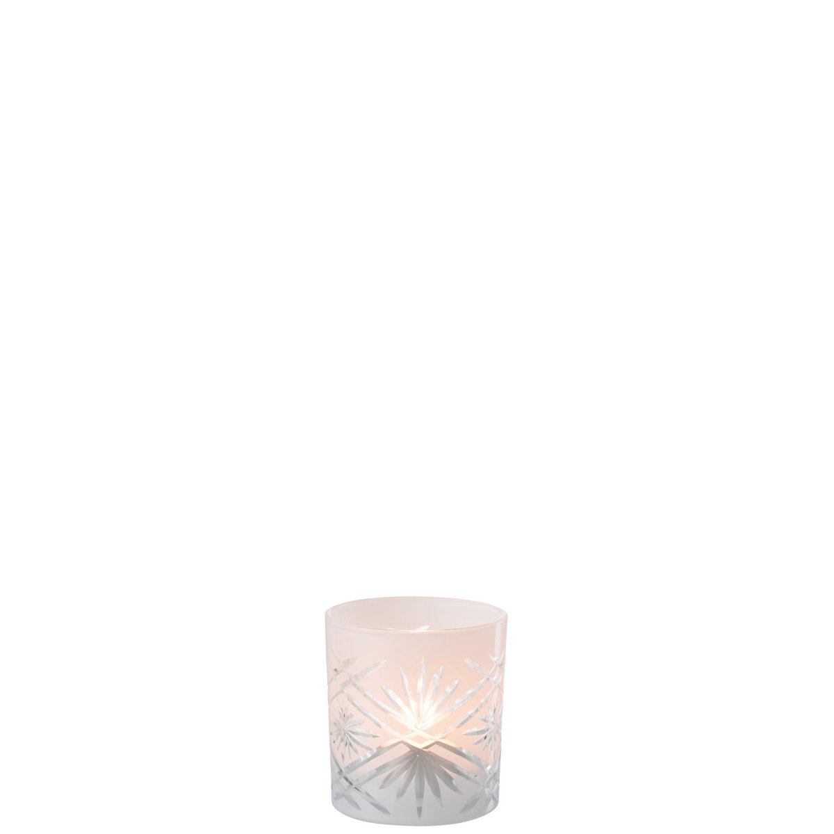 Lanterne J-Line Santorini, détail du verre blanc