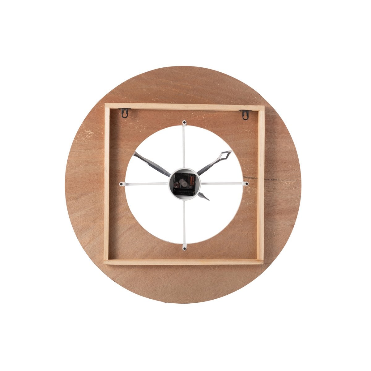 Horloge Sodi J-Line en MDF naturel et blanc, vue avant