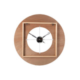 Horloge Sodi J-Line en MDF naturel et blanc, vue avant
