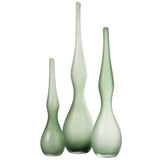 Lot de 3 vases Adria en verre vert menthe - vue 2