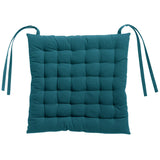 Galette de chaise 36 points Zea recyclée Paon 38 x 38 x 3 cm
