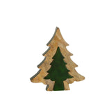 Arbre Puzzle J-Line en bois vert et naturel, vue de face