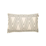 Coussin Noa blanc cassé/noir 50x30
