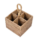 Le Caddy à Couverts en Rotin N°4 - Marron Naturel