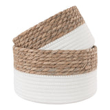 Paniers Tanta, détail du tissage en coton blanc