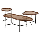Détail du verre de la table basse J-Line Zig