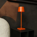 Lot de 8 lampes de table rechargeables orange avec station de charge