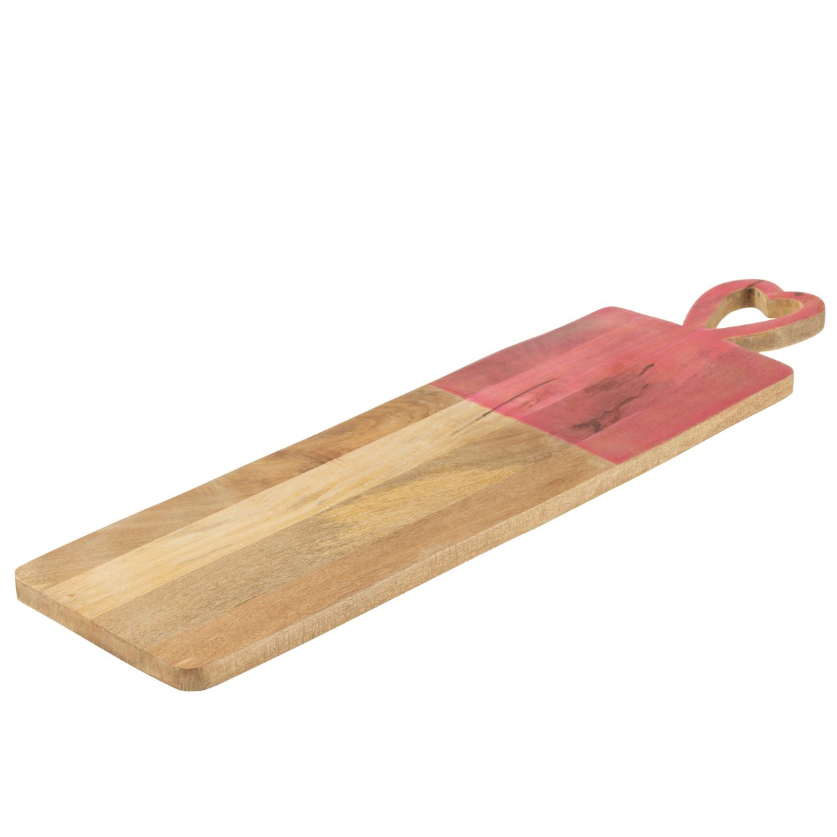 Plateau en bois rose J-Line sur fond blanc, vue de face