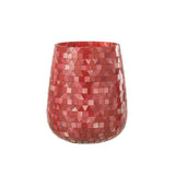 Lanterne J-Line en verre rouge et rose, vue latérale