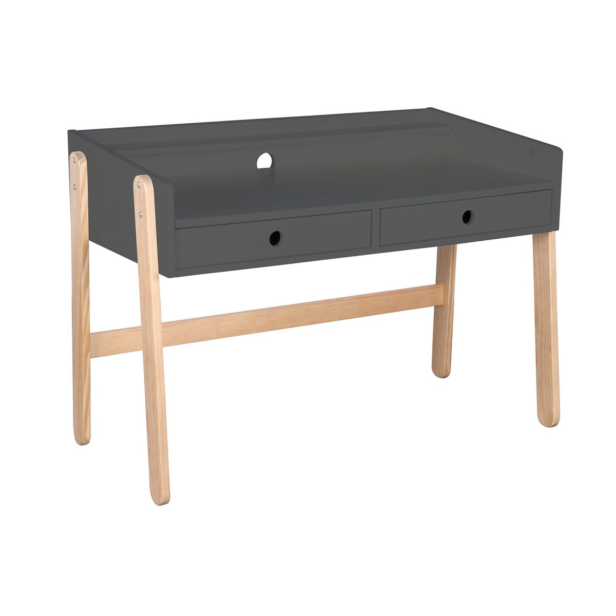 Socle peint en gris du bureau scandinave Moebilia