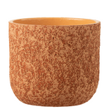 Pot de fleurs J-Line en céramique terracotta, vue de face