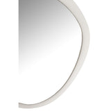 Miroir J-Line - métal/verre - blanc - petit - Ø 60,5 cm