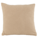 Coussin Teddy Bouclé J-Line en polyester beige sur canapé