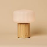 Lampe de table rechargeable marron clair Margaux