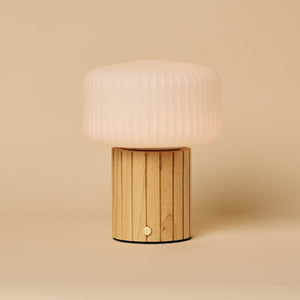 Lampe de table rechargeable marron clair Margaux