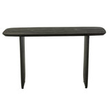 Détail de la finition en bois d'acacia noir de la console J-Line