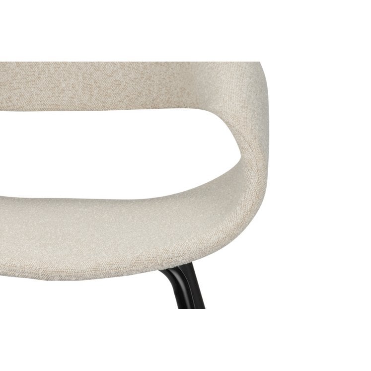Chaise Baleine Perle Blanche - détails des pieds en fer enduit