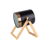 Lampe de table "Tim" en métal noir et en plastique satiné, avec douille E27, lampe de table pour l'intérieur, 28 cm de haut