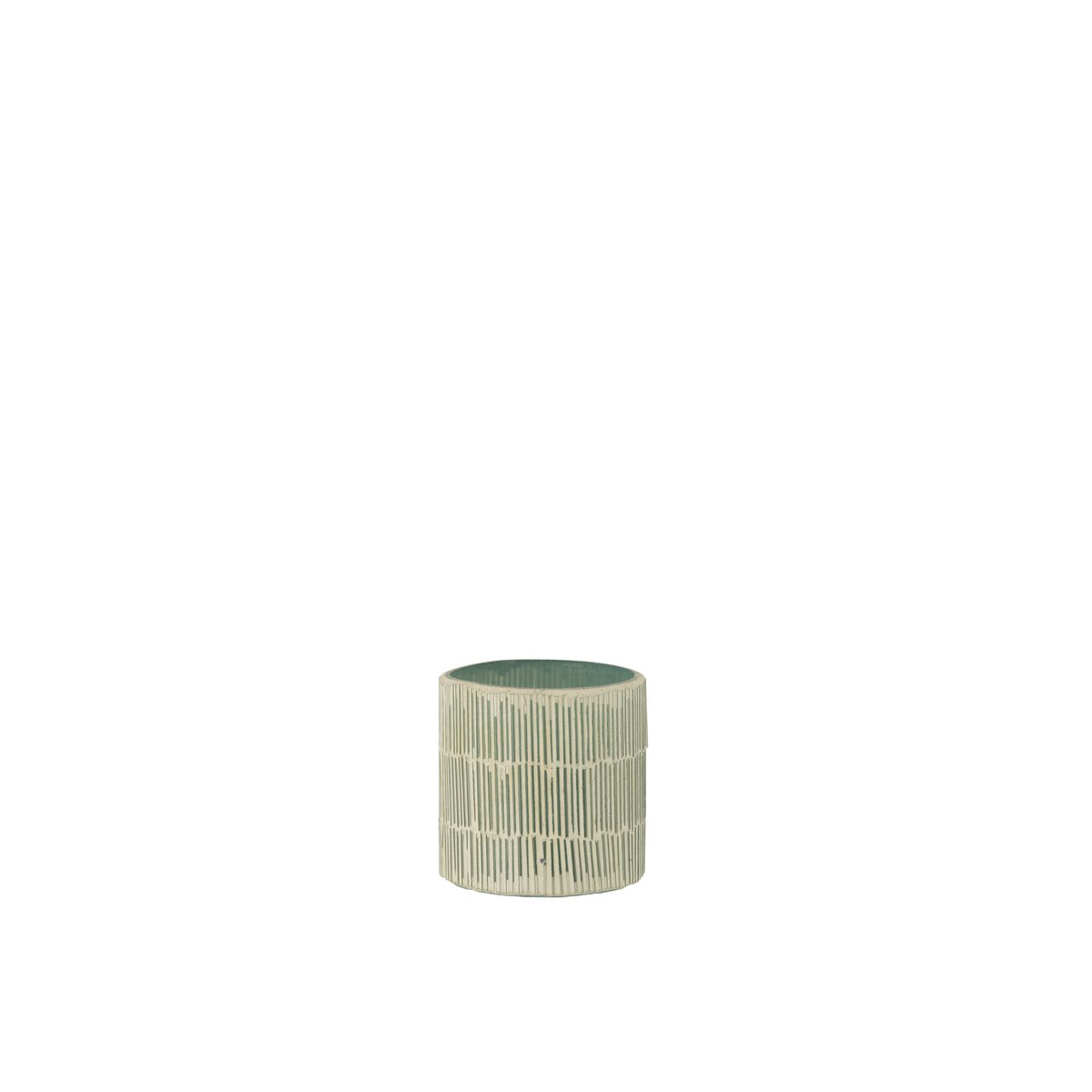 Photophore J-Line Mosaic en verre gris, vue de face