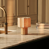 Lampe de table rechargeable Eloïsa marron clair