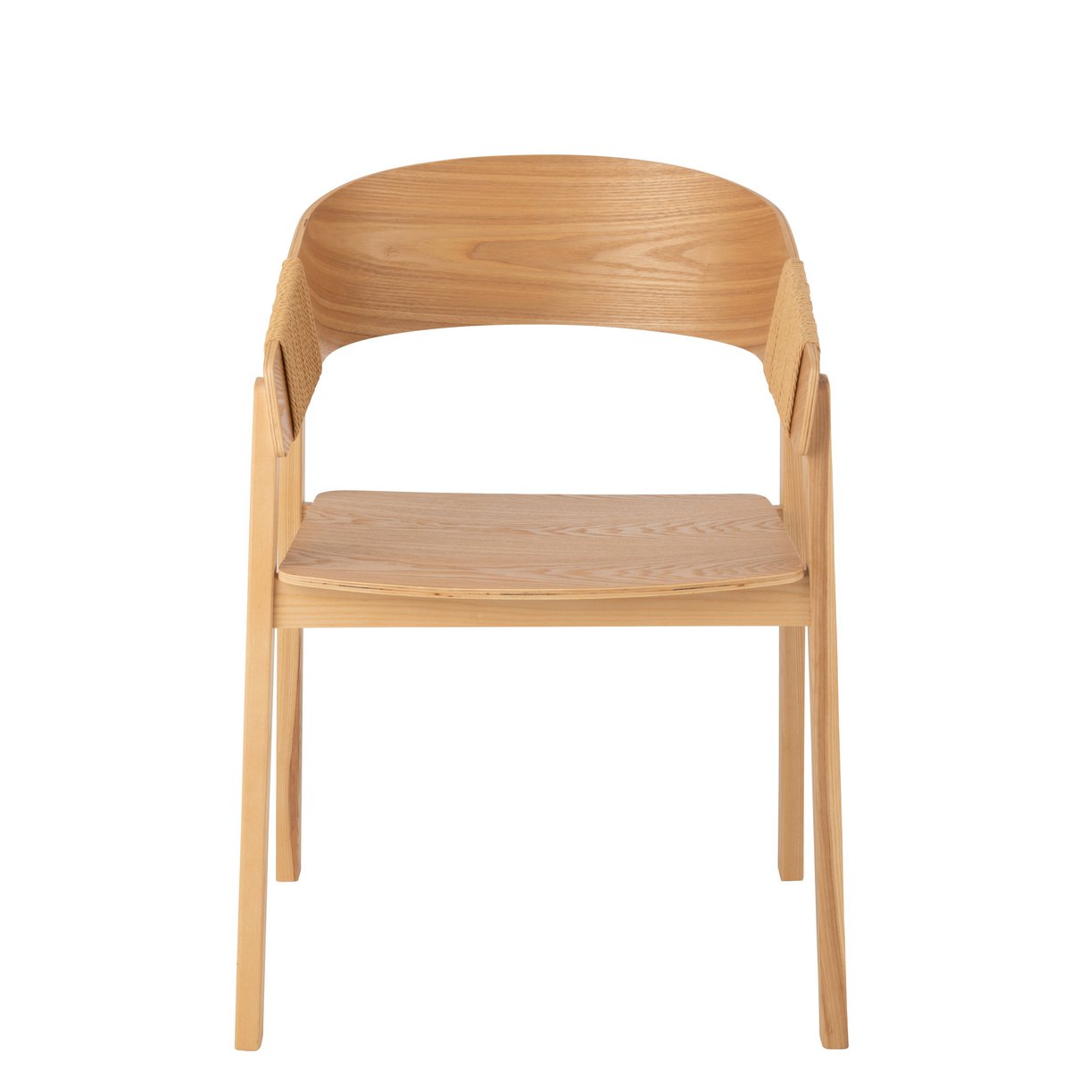 Détail du matériau en frêne de la chaise Naga
