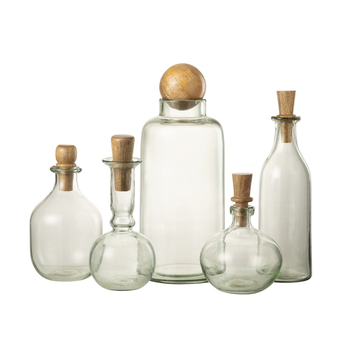 Vue latérale de la carafe vase J-Line montrant sa transparence