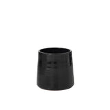 Pot de fleur J-Line en céramique noire, design moderne et élégant, diamètre 23 cm