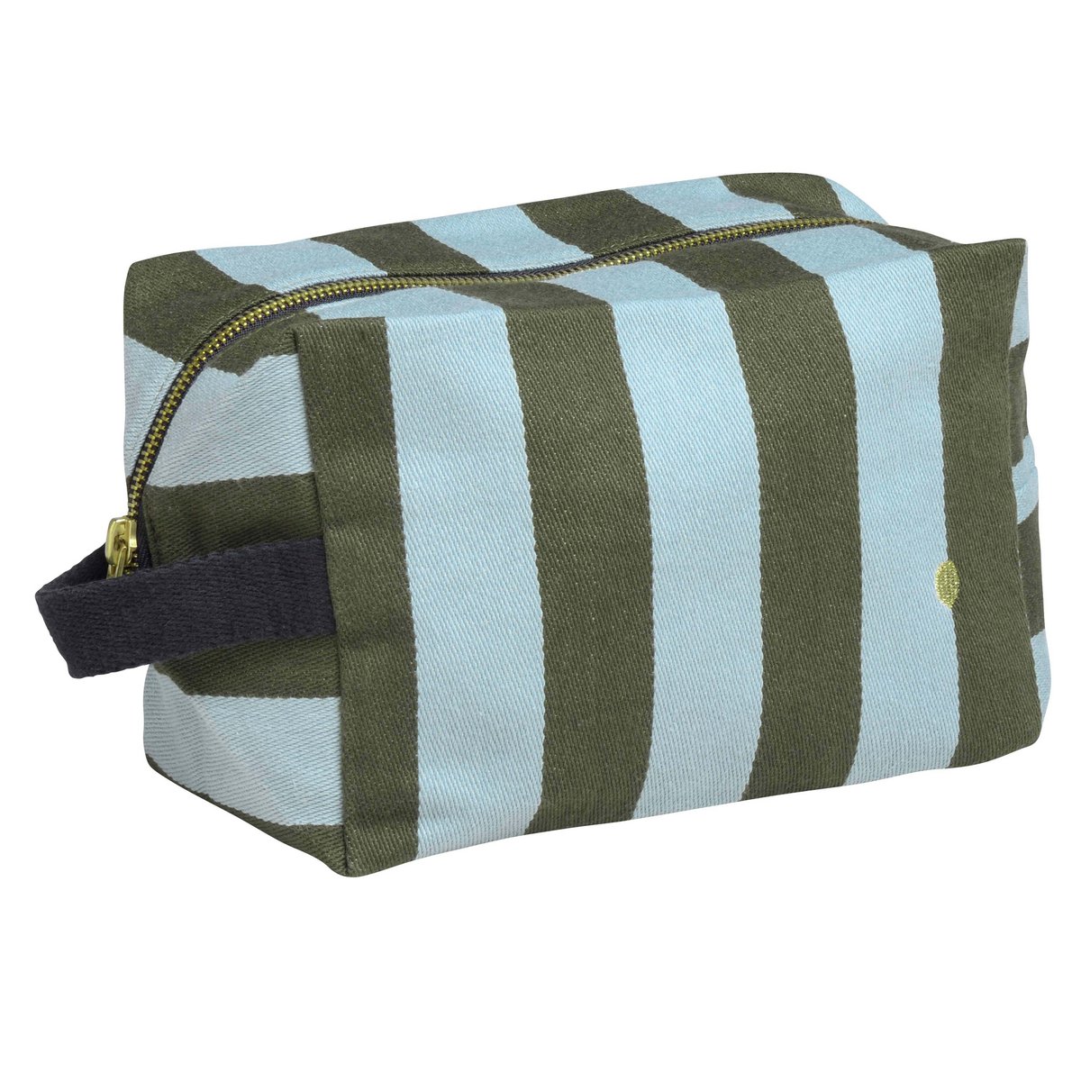 Pochette VIVARAISE avec points de polka brodés en or, élégante et colorée