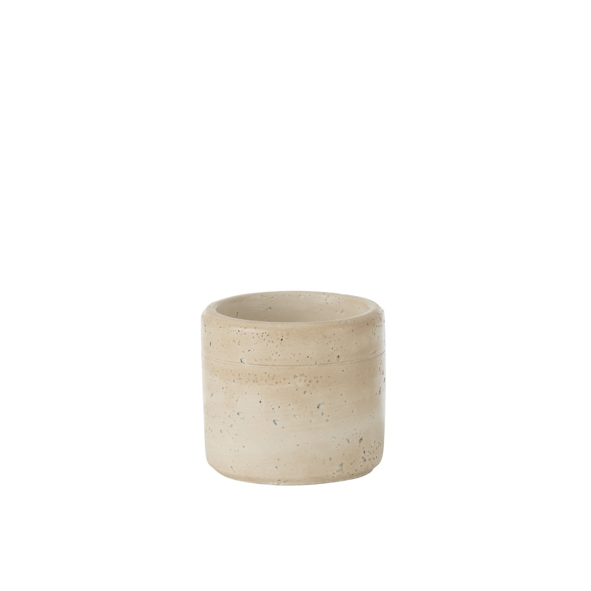 Pot de fleurs Olina J-Line en ciment beige, design moderne et élégant