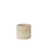 Pot de fleurs Olina J-Line en ciment beige, design moderne et élégant