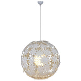 Pendentif "prairie fleurie" Ø 55 cm, fleurs en plastique, socket e27