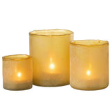 Photophore J-Line Ruby en verre jaune, vue de face