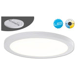 LED PLADIER LAX "BONUS" Ø29 cm, installation et structure de lampe fonctionnelle possibles, lampe de plafond en métal et en plastique en blanc, avec des LED fermement installées, y compris le changeur de couleur CCT